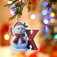 thumbnail image 5 of Christmas Snowman Letter Ornament, 3.15 in 2D Acrylic Alphabet Hanging Decoration, for Christmas Tree, Mantel, Gift, Holiday Decor(X), 5 of 5