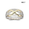 thumbnail image 4 of Anillo de mujer Sonducket elegante cristal cruzado decorativo talla 7, 4 of 6