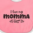 thumbnail image 4 of Inktastic I Love My Momma with Hearts Boys or Girls Baby Bib, 4 of 4