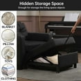 thumbnail image 2 of DURASPACE Futon Chair Bed Convertible Chair 3-in-1 Pull Out Sleeper Chair Beds for Living Room 1PC - Black Faux Leather, 2 of 5