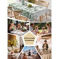 thumbnail image 5 of Wildflower Leaf Table Cloth, Green Floral Botanical White Watercolor Waterproof Tablecloth for Square Tables, Reusable Washable Fabric Table Cover for Restaurant Kitchen Dining Tables 60"x60", 5 of 6