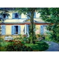 thumbnail image 2 of Manet, Edouard 14x12 White Modern Wood Framed Museum Art Print Titled - House in Rueil, 2 of 4
