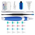 thumbnail image 3 of Removedor de cera de oídos en espiral, kit profesional de eliminación de cera de oídos suave y flexible con 16 puntas de repuesto para niños y adultos, color azul, 3 of 13
