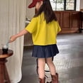 thumbnail image 5 of SNKSDGM Girls' Denim Pleated Skort, Elastic Waist 2-in-1 Pleated Mini Skirt with Shorts No- Elastic Waist Toddler Tutu Dark Blue 3-4 Years, 5 of 8