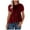 Red, variant on Tnhcen Women's Crew Neck Short Sleeve Velvet Swing Flare Top, Festive Elegant Casual Party Blouse, 100% Polyester Velvet, Plus Size S-2XL