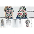 thumbnail image 3 of SSLR Womens Hawaiian Shirts Floral Blouses Short Sleeve Button Down Shirts, 3 of 8