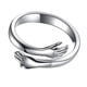 thumbnail image 5 of Minnieouse Anillo Metal Anillo Abierto Ajustable Mujer Mano Anillo Aleación Oro Plata Mano Joyería para Fiesta Regalo, Plata plata 10piezas, 5 of 6