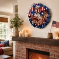thumbnail image 3 of Fmbmuo Patriotic Wreath 4th of July Decorations Outdoor 16" Flag Wreath 2026 Patriotic Wreaths for Front Door, 3 of 5