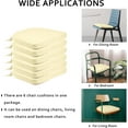 thumbnail image 5 of Set of 6 Chair Cushions for Dining Chairs Non Slip Seat Cushion with Ties and Machine Washable Cover Foam Kitchen Chair Pads Indoor 17x17x2 inches Beige, 5 of 14