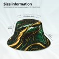 thumbnail image 3 of Sikiie Green Marble Reflective Double-Sided Bucket Hat, Sun Hat, for Gardening, Beaching, Camping, Hiking, Fishing, 3 of 6