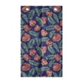 thumbnail image 1 of Philodendron Hanging Pocket Organizer, Colorful Jungle Pattern with Detailed Botanical Leaves, Printed Polyester Storage Bag with Pockets, 21" x 31", Indigo Burnt Sienna, 1 of 2