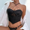 thumbnail image 4 of Faja moldeadora Herrnalise para mujer, corsé con varillas de encaje a la moda, ropa interior erógena sólida, color negro, regalo para el Día de la Madre., 4 of 7