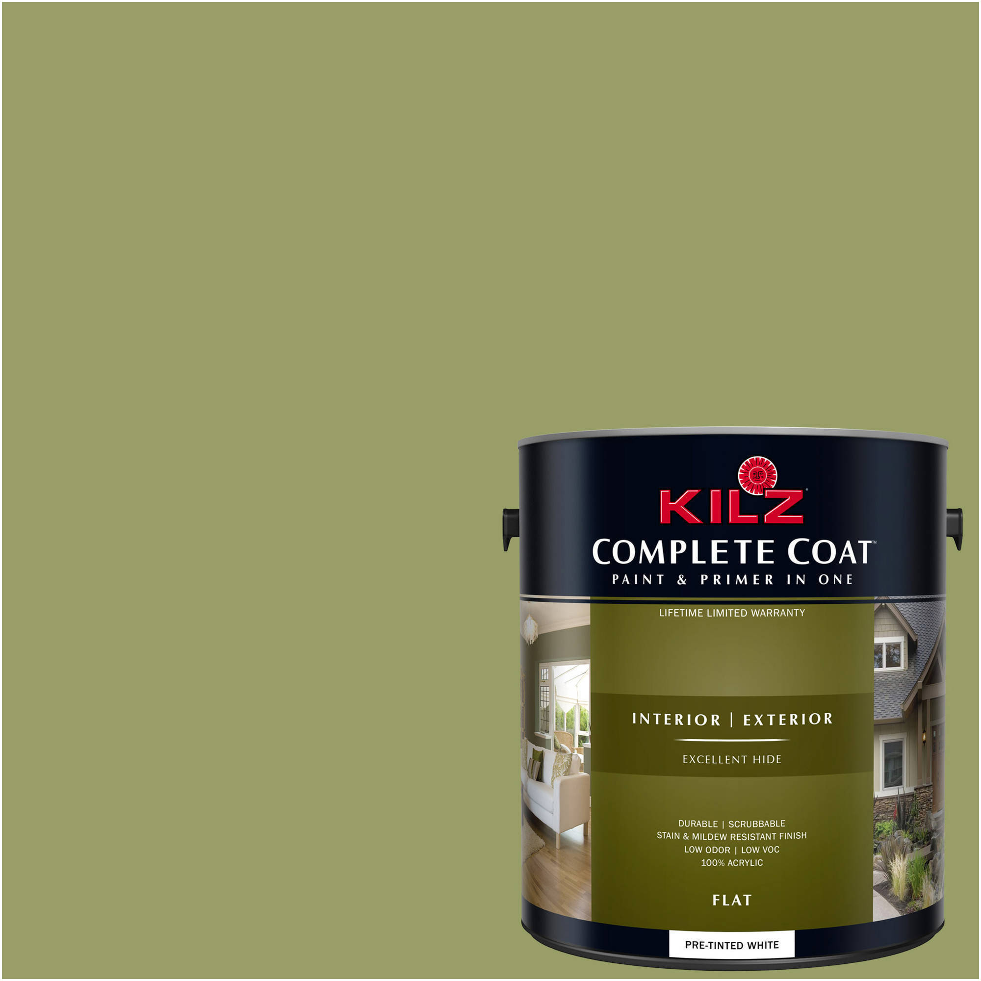 Retro Lime, KILZ Complete Coat Interior/Exterior Paint & Primer in One