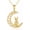 cat moon, variant on YAFEINI 14K Gold Animal Pendant Necklace - Dainty Zodiac & Pet Inspired Charm Necklace for Women - 16+1+1"