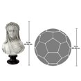 thumbnail image 3 of Sculpture bust of veiled girl, halloween creative interior decoration, white, 3 of 4