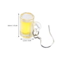 thumbnail image 4 of EeaseMX 1 par de pendientes creativos de resina con forma de taza de cerveza, pendientes colgantes con clip para las orejas., 4 of 8