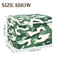 thumbnail image 5 of Yayeee Collapsible Cube Storage Bin with Lid Fabric Closet Decorative Basket with Handles, Light Green Camouflage Design, 5 of 7
