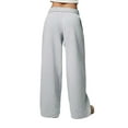 thumbnail image 3 of Deago Women's Fleece Lined Sweatpants Wide Leg Thermal Winter Warm Drawstring Baggy Sweat Pants with Pockets (Light Gray, XL), 3 of 9