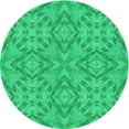 thumbnail image 1 of Ahgly Tapis Rond Lavable en Machine Intérieur Transitionnel Vert Printemps, 3 Pieds Rond, 1 of 7