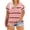 Pink womens tops, variant on Summer Saving Wycnly Cute Tops for Women Leopard Print V-Neck Short Sleeve T shirts Summer Fashion Petal Sleeve Loose Plus Size Tunic Blouses Pink XXXXXL Clothes