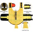 thumbnail image 2 of Dog Safety Vest Swimsuit Adjustable Detachable Pet Duck Shaped Rescue Vest (Grey S) M, 2 of 4