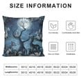 thumbnail image 5 of Orinice Wolf Howling at Full Moon Graphic Decorative Cushion Throw Pillow Cover for Home Couch Living Room Bed Sofa - Printed on Both Sides - Year-Round Pillow Case 1PC 18x18in, 5 of 5