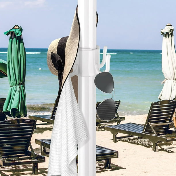 Beach Umbrella Hanger Hanging Hook 4 Prong Towel Hat Sunglasses