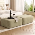 thumbnail image 4 of Oooh life Beige Large Oversized Ottoman Footrest for Bedroom, Footrest Ottoman & Coffee Table, Solid Plush Ottoman, Rectangle Floor Ottoman Foot Rest, 4 of 6