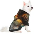 thumbnail image 2 of Goofa White And Red Sketch Dragon Pattern Small Dog Sweater Hoodies Pet Grey Hooded Soft Fleece Sweatshirts with Pocket Fall Winter Puppy Cat Sweaters Warm Clothes-X-Small, 2 of 8