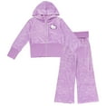 thumbnail image 2 of Hello Kitty Velour Zip Up Hoodie and Flare Pants Outfit Set Toddler to Big Kid, 2 of 5
