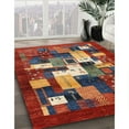 thumbnail image 3 of Ahgly Company Machine Washable Indoor Square Contemporary Dark Almond Brown Area Rugs, 6' Square, 3 of 7