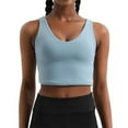 thumbnail image 1 of Minnieouse Camisola de Yoga para mujer, camisolas deportivas de verano, chalecos de moda para chicas, chaleco con sujetador, ropa deportiva superior, Prendas para la parte del cuerpo Cielo azul L Minnieouse AP011446-11, 1 of 6