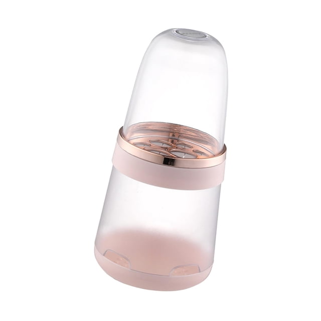 Porta brochas de maquillaje Zulema rejilla de limpieza y secado desmontable rosa