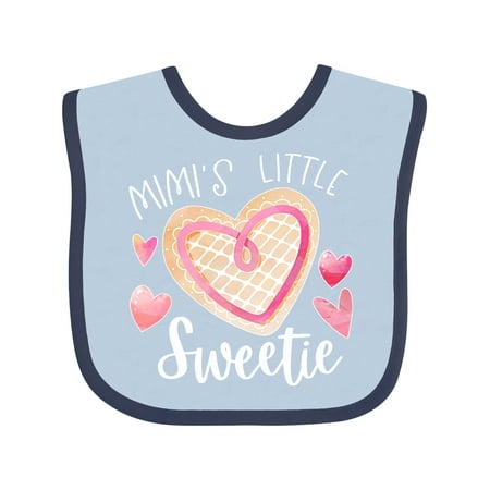

Inktastic Mimi s Little Sweetie with Pink Heart Cookie Gift Baby Boy or Baby Girl Bib