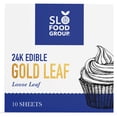 thumbnail image 3 of Slofoodgroup 24K Edible Gold Leaf - Cooking and Cake Decoration - 10 Loose Sheets, 3 of 7