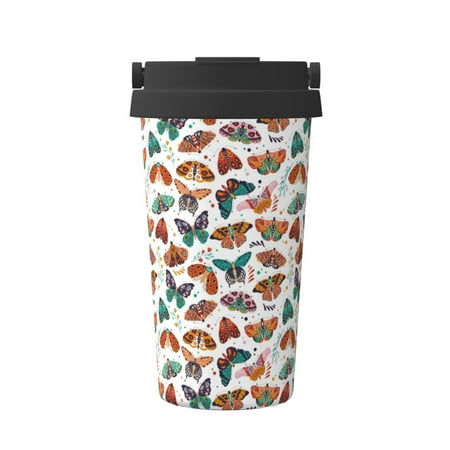

Junzan Colorful Butterfly for Stainless Steel Vacuum Insulated Tumbler - Reusable Insulated Cold Brew Iced Coffee Cup Thermos -Gifts for Women Men Him Her