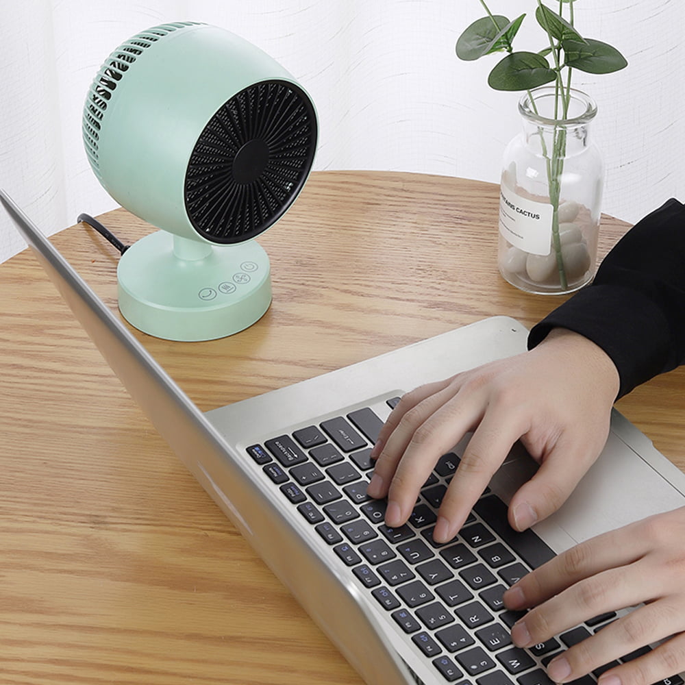 Portable Mini Handheld Electric Winter Heater Home Office Desktop Air Fan Warmer 