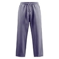 thumbnail image 3 of Men's Striped Relaxed Trousers, Drawstring Elastic Waist Pants, Lightweight Summer Casual Bottoms, 3 of 6