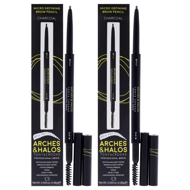 Lápiz para cejas Arches & Halos Micro Charcoal, 0,1 ml, x2 Mechanical