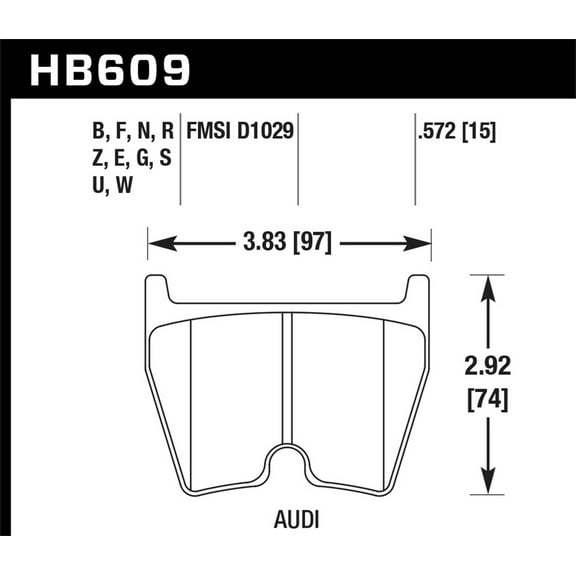 Hawk Performance Ceramic Street Brake Pads Fits select: 2013-2015 AUDI RS5, 2008-2012 AUDI R8