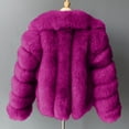 thumbnail image 4 of SEAOPEN Womens Faux Fur Coat Fleece Cropped Jacket Long Sleeve Fur Coats Warm Winter Jackets 2024 Today Hot Pink,S, 4 of 5