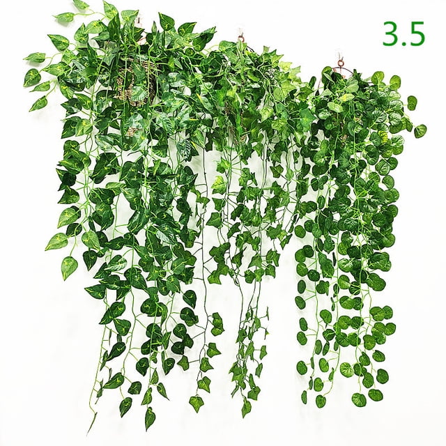 Rábano verde artificial colgante orquídea decoración de pared colgante ratán artificial Wannianqing Begonia planta verde decoración de pared colgante rábano verde