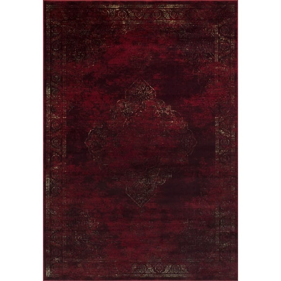 Allstar Rugs Burgundy Persian Rectangular Accent Rug