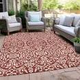 thumbnail image 6 of Addison Rugs Chantille Indoor/Outdoor Traditional Damask Red Washable Rectangle Rug, 5' x 7'6", 6 of 6