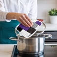 thumbnail image 4 of Purple Grey Pot Holders for Kitchen Heatproof Potholder, 5 Pack Modern Purple Geometric Hot Pads Multipurpose Oven Pads Cloth Potholders Trivet for Cooking Baking, 4 of 8