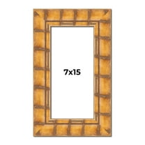 7x15 Frame Beige Real Wood Picture Frame Width 3 inches | Interior Frame Depth 0.5 inches | Natural