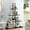 Black Iron + Black Wood Board, variant on GloryStar Book Shelf, 4-Tier Ladder Shelf, Sailboat Design Bookcase, A-Shaped Wooden Storage Bookshelves, Ladder Bookcase for Living Room, Bedroom, Home Office, Black Metal Frame & Vintage Wood Finish