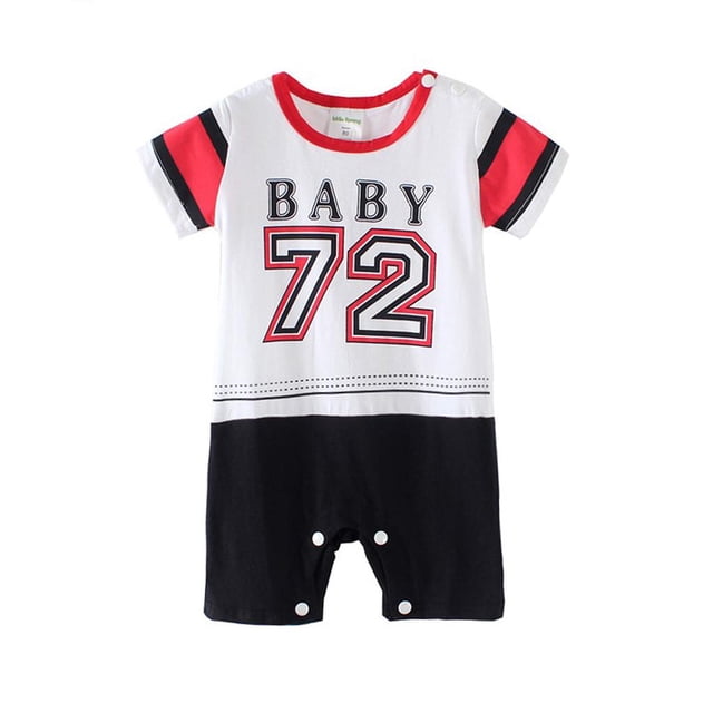 Conjunto deportivo estampado para bebés y niños pequeños: mameluco y mono (3 colores, 3 tallas)