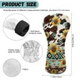 thumbnail image 6 of Yuyamidu Aztec Cow Print Golf Club Head Cover Sunflowers Golf Head Covers PU Leather Driver Headcover Fairway Wood Head Cover Hybrid Headcover, 6 of 7