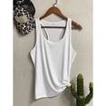 thumbnail image 6 of Yokua Women Basic Solid Color Racerback Tank Top Round Neck Sleeveless Vest T-Shirt, 6 of 15